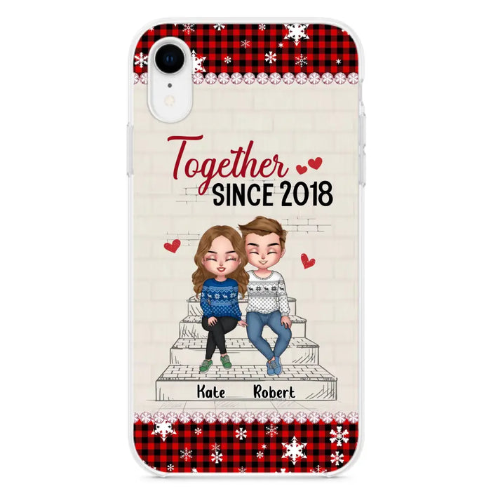 Custom Personalized Christmas Couple Phone Case - Christmas Gift Idea For Couple - Together Since 2018 - Case For iPhone/Samsung