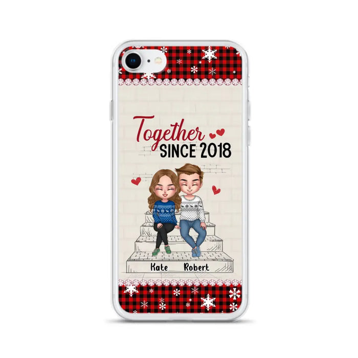 Custom Personalized Christmas Couple Phone Case - Christmas Gift Idea For Couple - Together Since 2018 - Case For iPhone/Samsung