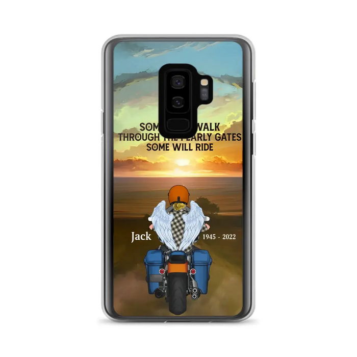 Custom Personalized Memorial Biker Phone Case - Memorial Gift Idea For Father's Day - Some Will Ride - Case For iPhone/Samsung