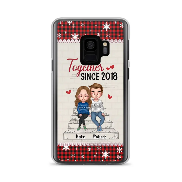 Custom Personalized Christmas Couple Phone Case - Christmas Gift Idea For Couple - Together Since 2018 - Case For iPhone/Samsung