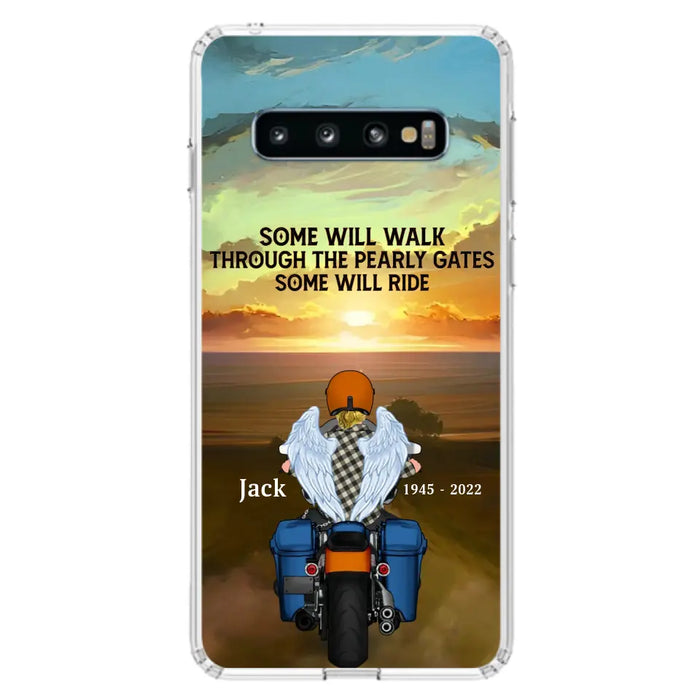 Custom Personalized Memorial Biker Phone Case - Memorial Gift Idea For Father's Day - Some Will Ride - Case For iPhone/Samsung