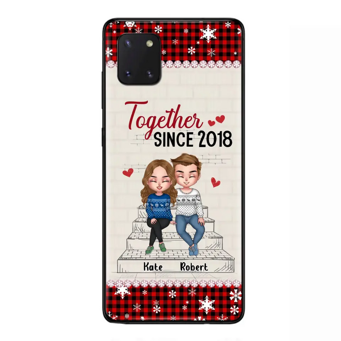 Custom Personalized Christmas Couple Phone Case - Christmas Gift Idea For Couple - Together Since 2018 - Case For iPhone/Samsung