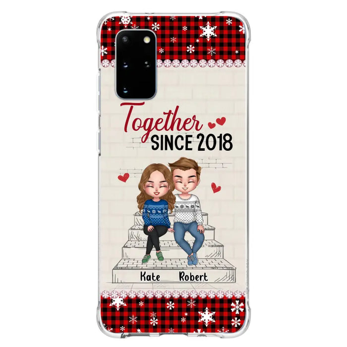 Custom Personalized Christmas Couple Phone Case - Christmas Gift Idea For Couple - Together Since 2018 - Case For iPhone/Samsung