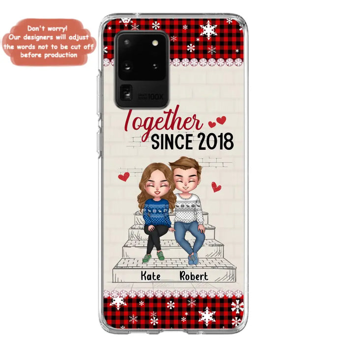 Custom Personalized Christmas Couple Phone Case - Christmas Gift Idea For Couple - Together Since 2018 - Case For iPhone/Samsung