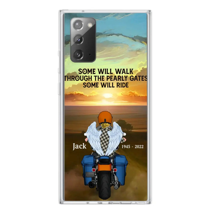 Custom Personalized Memorial Biker Phone Case - Memorial Gift Idea For Father's Day - Some Will Ride - Case For iPhone/Samsung