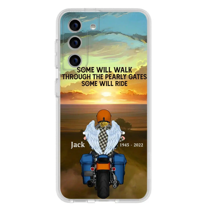 Custom Personalized Memorial Biker Phone Case - Memorial Gift Idea For Father's Day - Some Will Ride - Case For iPhone/Samsung