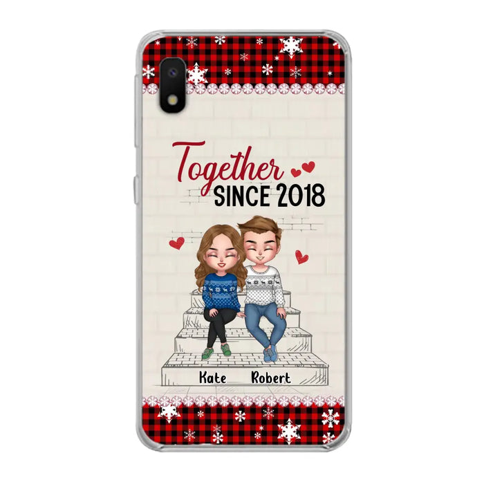 Custom Personalized Christmas Couple Phone Case - Christmas Gift Idea For Couple - Together Since 2018 - Case For iPhone/Samsung