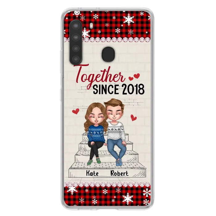 Custom Personalized Christmas Couple Phone Case - Christmas Gift Idea For Couple - Together Since 2018 - Case For iPhone/Samsung