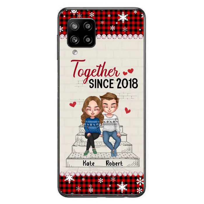 Custom Personalized Christmas Couple Phone Case - Christmas Gift Idea For Couple - Together Since 2018 - Case For iPhone/Samsung