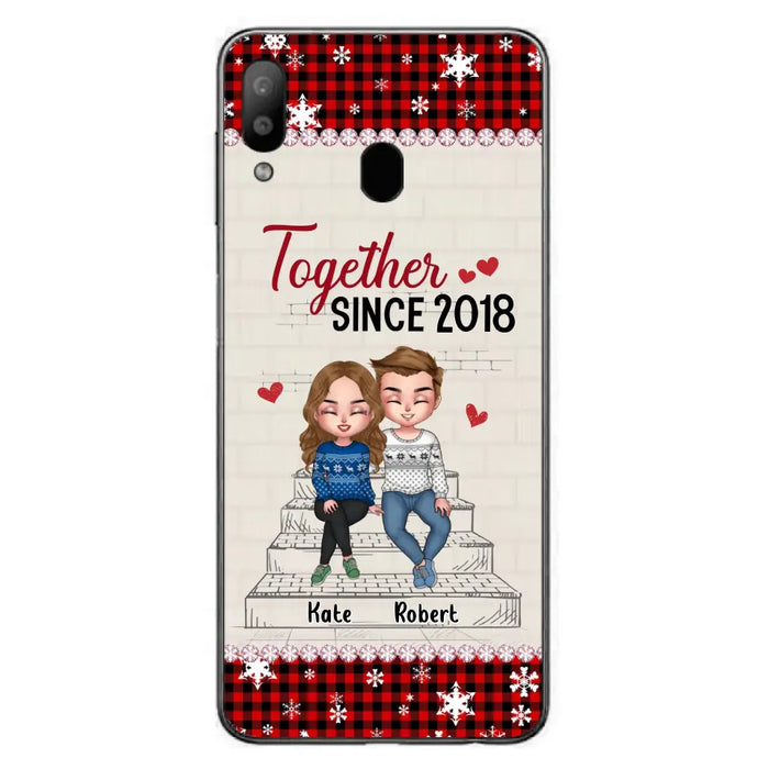 Custom Personalized Christmas Couple Phone Case - Christmas Gift Idea For Couple - Together Since 2018 - Case For iPhone/Samsung