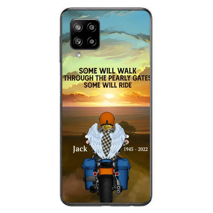 Custom Personalized Memorial Biker Phone Case - Memorial Gift Idea For Father's Day - Some Will Ride - Case For iPhone/Samsung