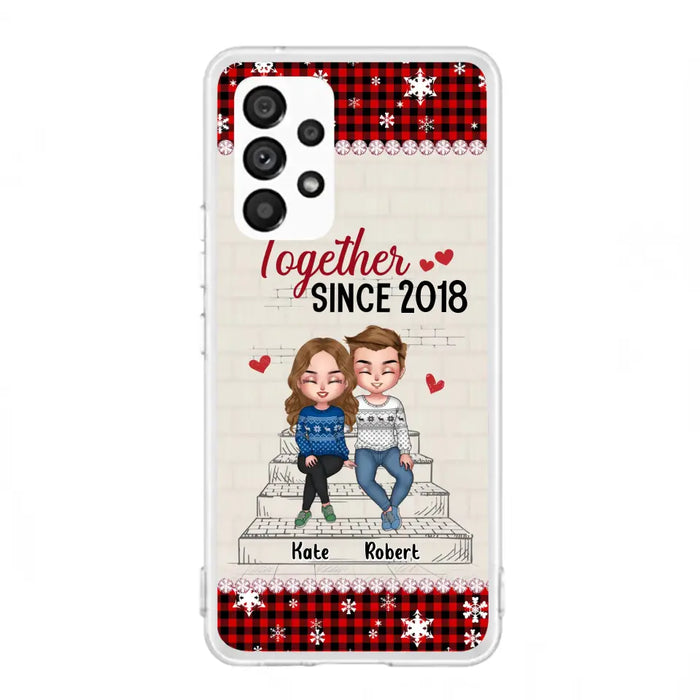 Custom Personalized Christmas Couple Phone Case - Christmas Gift Idea For Couple - Together Since 2018 - Case For iPhone/Samsung