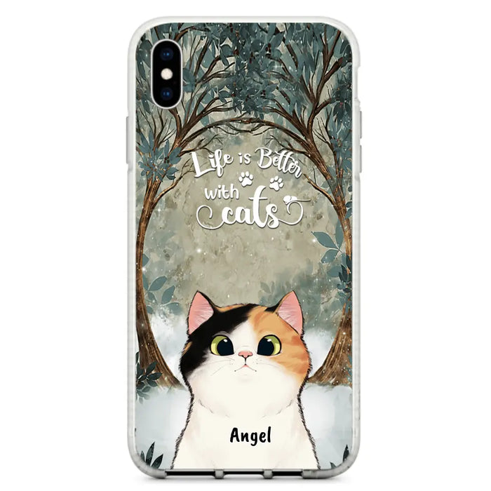 Custom Personalized Cat Phone Case - Best Gift For Cat Lover - Life Is Better With Cats - Phone Case For  iPhone And Samsung