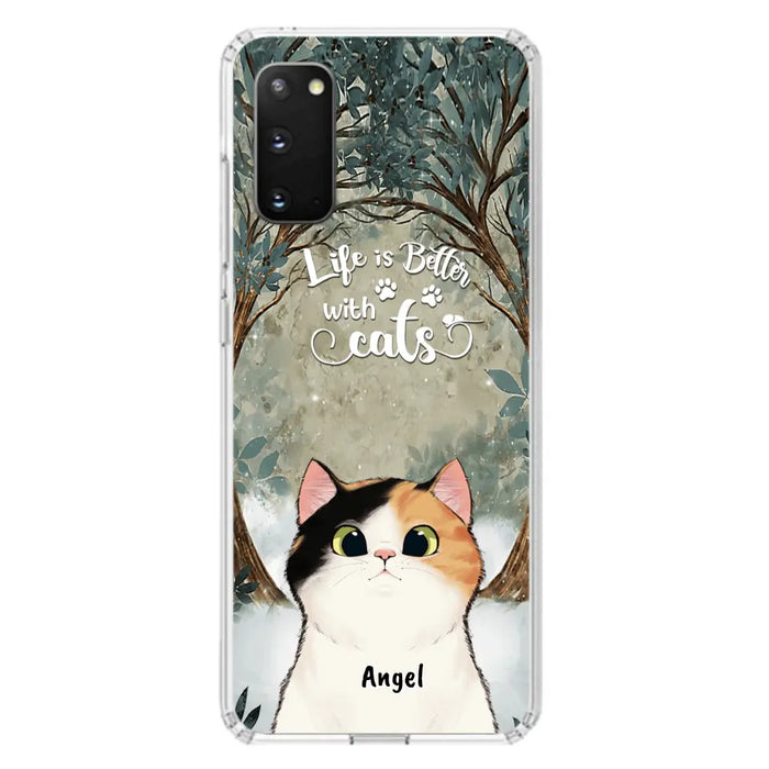 Custom Personalized Cat Phone Case - Best Gift For Cat Lover - Life Is Better With Cats - Phone Case For  iPhone And Samsung