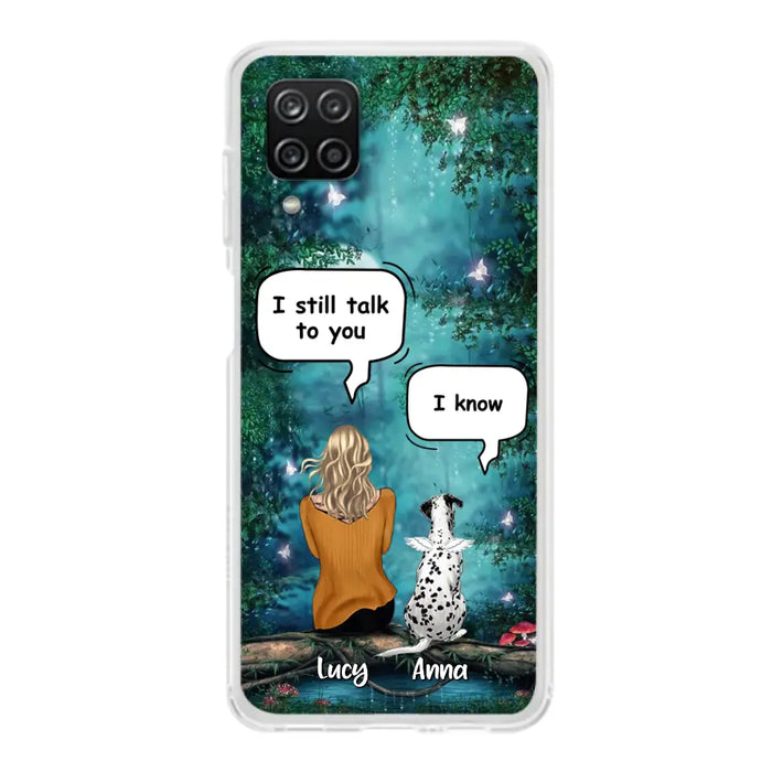 Custom Personalized Memorial Dog Phone Case - Upto 5 Dogs - Memorial Gift For Dog Lover - I Still Talk To You - Case For Samsung Galaxy A