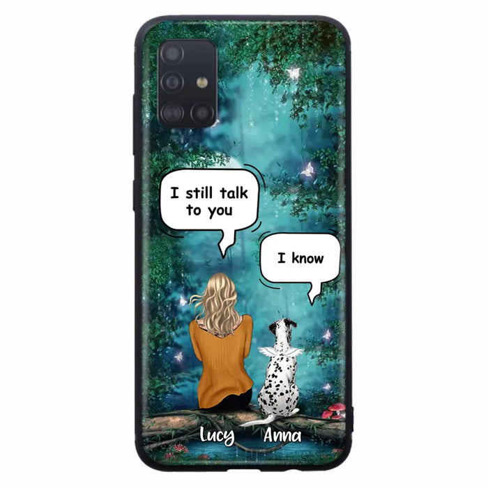 Custom Personalized Memorial Dog Phone Case - Upto 5 Dogs - Memorial Gift For Dog Lover - I Still Talk To You - Case For Samsung Galaxy A