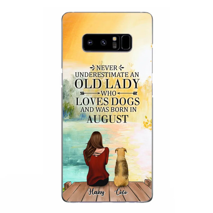 Custom Personalized Old Lady And Dog Phone Case - Woman With Upto 5 Dogs - Best Gift For Dog Lover - Case For iPhone And Samsung