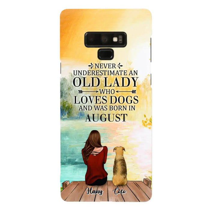 Custom Personalized Old Lady And Dog Phone Case - Woman With Upto 5 Dogs - Best Gift For Dog Lover - Case For iPhone And Samsung