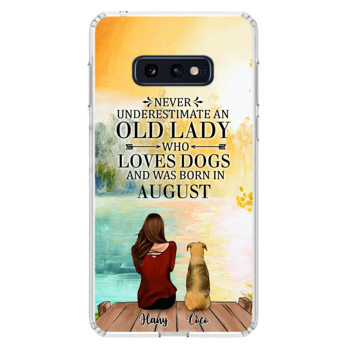 Custom Personalized Old Lady And Dog Phone Case - Woman With Upto 5 Dogs - Best Gift For Dog Lover - Case For iPhone And Samsung