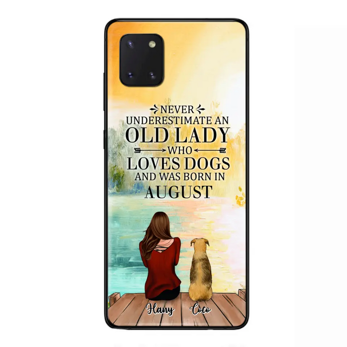 Custom Personalized Old Lady And Dog Phone Case - Woman With Upto 5 Dogs - Best Gift For Dog Lover - Case For iPhone And Samsung