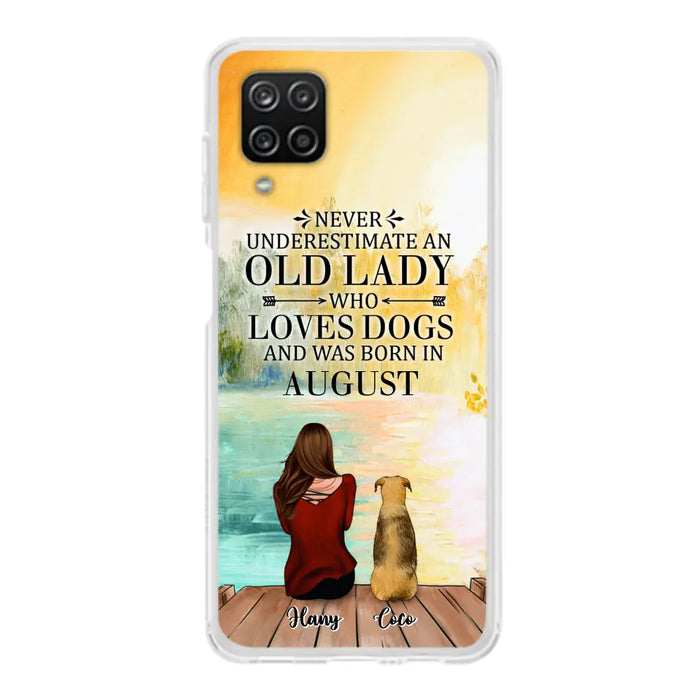 Custom Personalized Old Lady And Dog Phone Case - Woman With Upto 5 Dogs - Best Gift For Dog Lover - Case For iPhone And Samsung