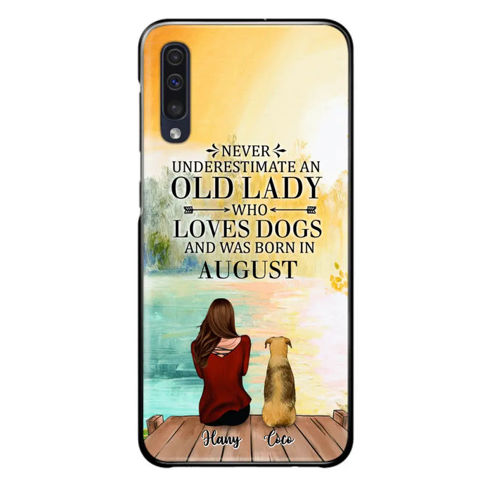 Custom Personalized Old Lady And Dog Phone Case - Woman With Upto 5 Dogs - Best Gift For Dog Lover - Case For iPhone And Samsung