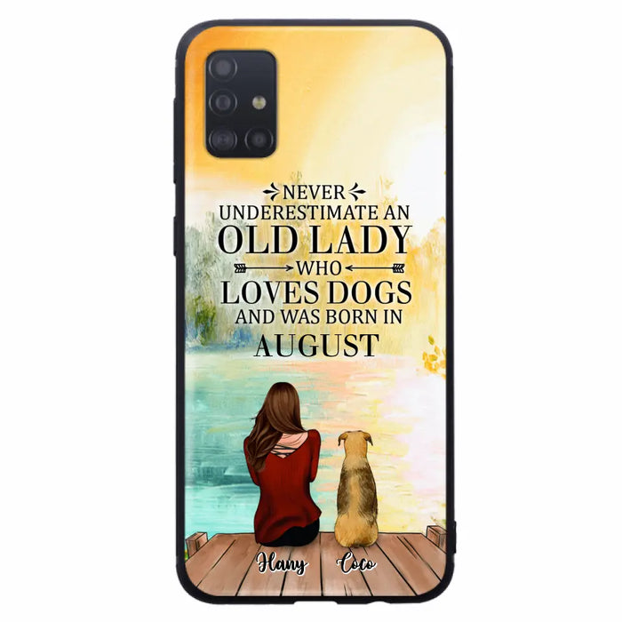 Custom Personalized Old Lady And Dog Phone Case - Woman With Upto 5 Dogs - Best Gift For Dog Lover - Case For iPhone And Samsung