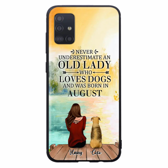 Custom Personalized Old Lady And Dog Phone Case - Woman With Upto 5 Dogs - Best Gift For Dog Lover - Case For iPhone And Samsung