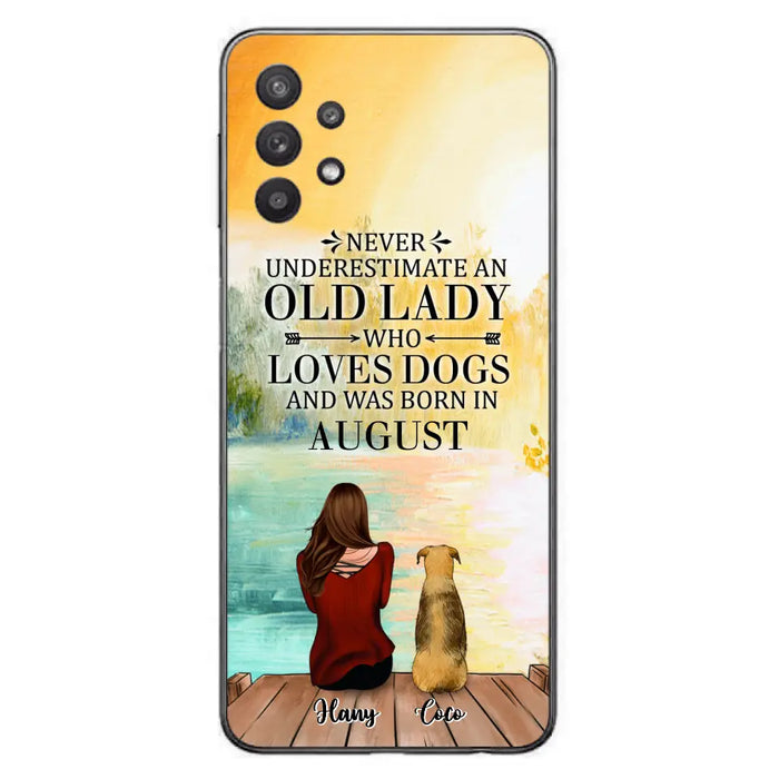 Custom Personalized Old Lady And Dog Phone Case - Woman With Upto 5 Dogs - Best Gift For Dog Lover - Case For iPhone And Samsung