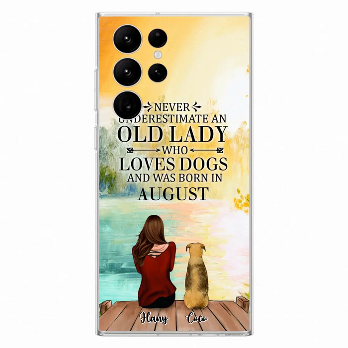 Custom Personalized Old Lady And Dog Phone Case - Woman With Upto 5 Dogs - Best Gift For Dog Lover - Case For iPhone And Samsung