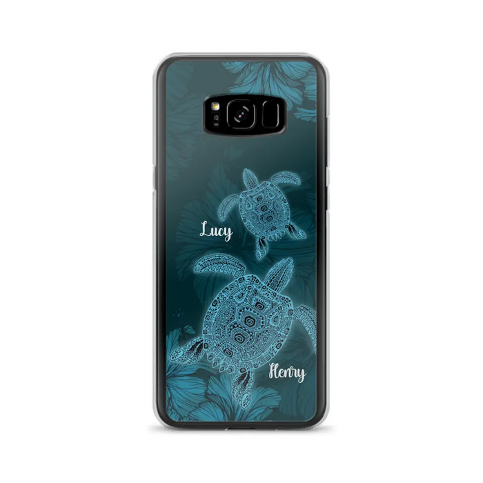 Custom Personalized Turtle Phone Case - Upto 6 Turtles - Case For iPhone, Samsung and Xiaomi