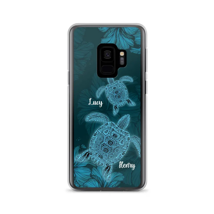 Custom Personalized Turtle Phone Case - Upto 6 Turtles - Case For iPhone, Samsung and Xiaomi