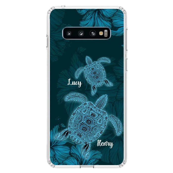 Custom Personalized Turtle Phone Case - Upto 6 Turtles - Case For iPhone, Samsung and Xiaomi