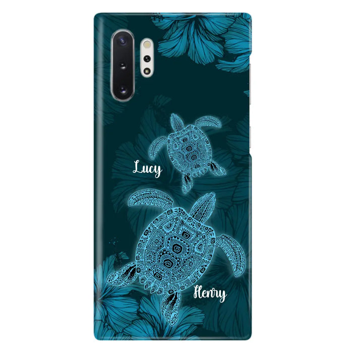 Custom Personalized Turtle Phone Case - Upto 6 Turtles - Case For iPhone, Samsung and Xiaomi