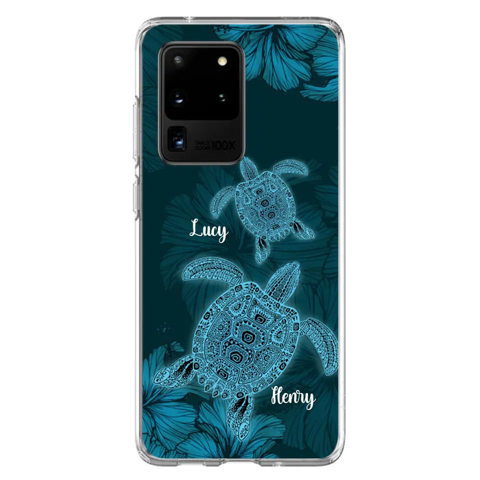 Custom Personalized Turtle Phone Case - Upto 6 Turtles - Case For iPhone, Samsung and Xiaomi