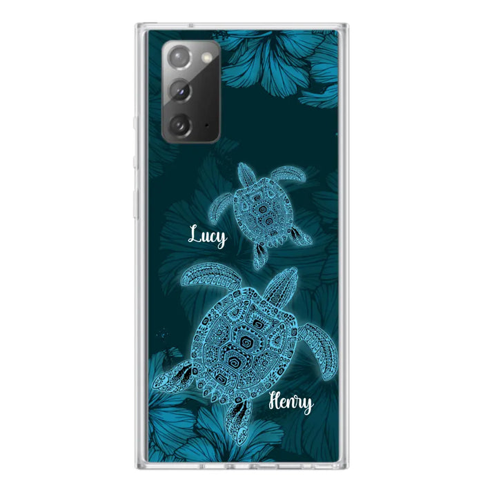 Custom Personalized Turtle Phone Case - Upto 6 Turtles - Case For iPhone, Samsung and Xiaomi