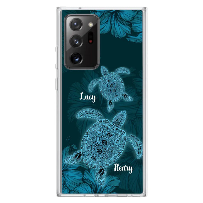 Custom Personalized Turtle Phone Case - Upto 6 Turtles - Case For iPhone, Samsung and Xiaomi