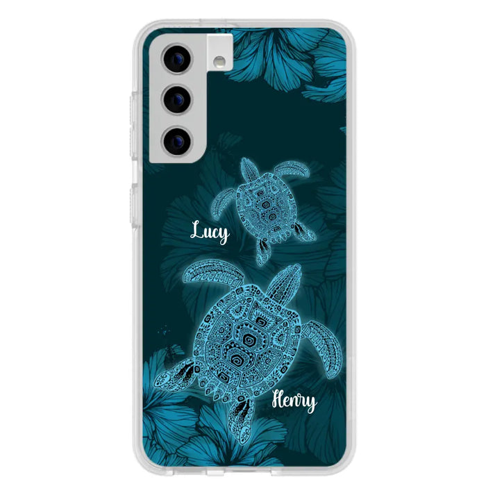 Custom Personalized Turtle Phone Case - Upto 6 Turtles - Case For iPhone, Samsung and Xiaomi