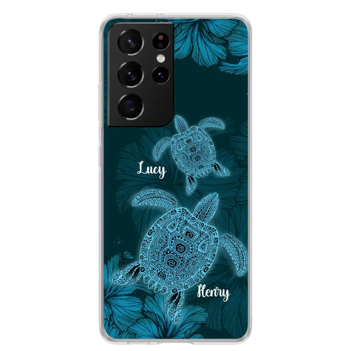 Custom Personalized Turtle Phone Case - Upto 6 Turtles - Case For iPhone, Samsung and Xiaomi