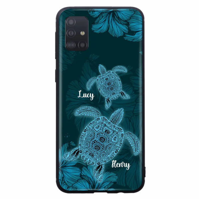 Custom Personalized Turtle Phone Case - Upto 6 Turtles - Case For iPhone, Samsung and Xiaomi