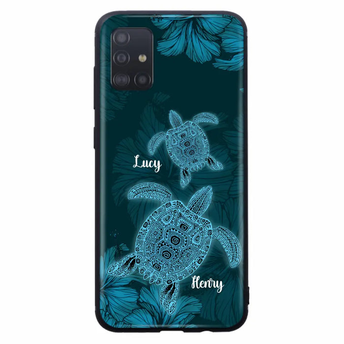 Custom Personalized Turtle Phone Case - Upto 6 Turtles - Case For iPhone, Samsung and Xiaomi