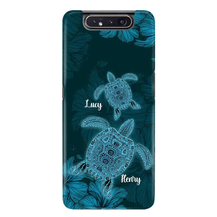 Custom Personalized Turtle Phone Case - Upto 6 Turtles - Case For iPhone, Samsung and Xiaomi