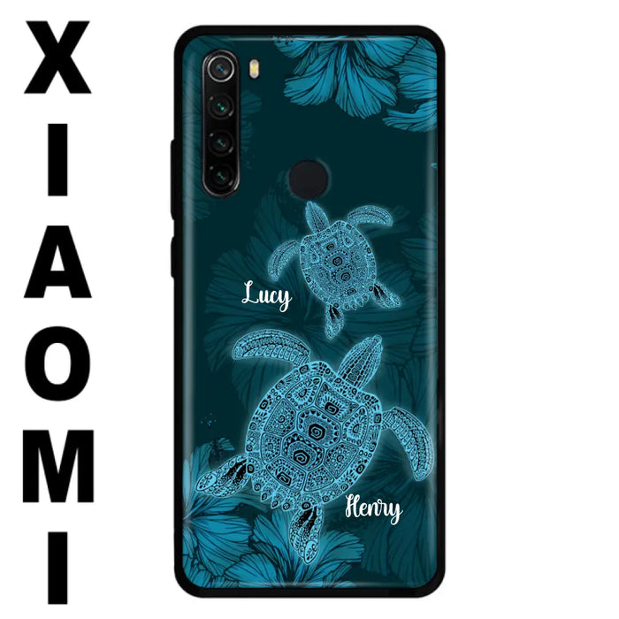 Custom Personalized Turtle Phone Case - Upto 6 Turtles - Case For iPhone, Samsung and Xiaomi