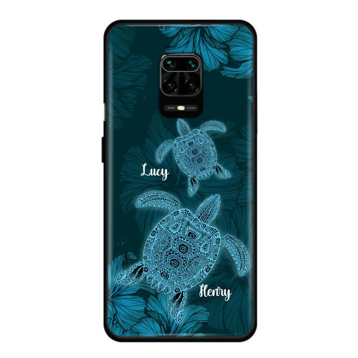 Custom Personalized Turtle Phone Case - Upto 6 Turtles - Case For iPhone, Samsung and Xiaomi