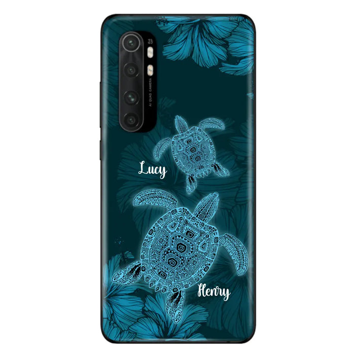 Custom Personalized Turtle Phone Case - Upto 6 Turtles - Case For iPhone, Samsung and Xiaomi