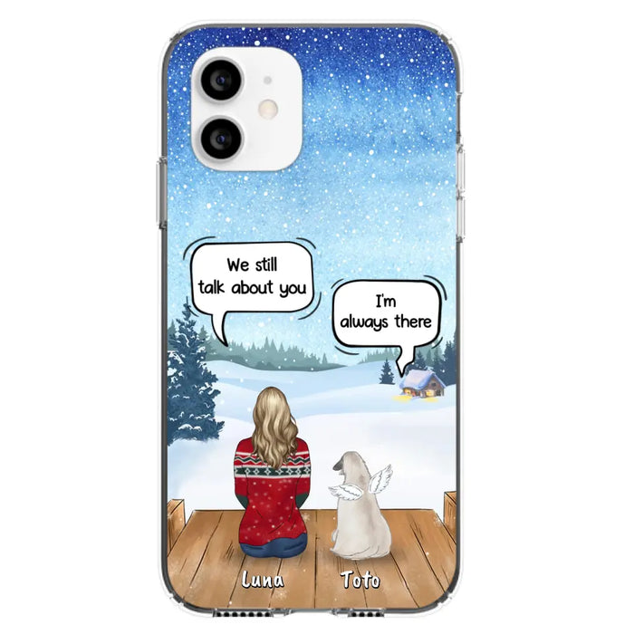 Custom Personalized Dog Horse Phone Case - Man/ Woman With Upto 5 Pets - Case For iPhone And Samsung