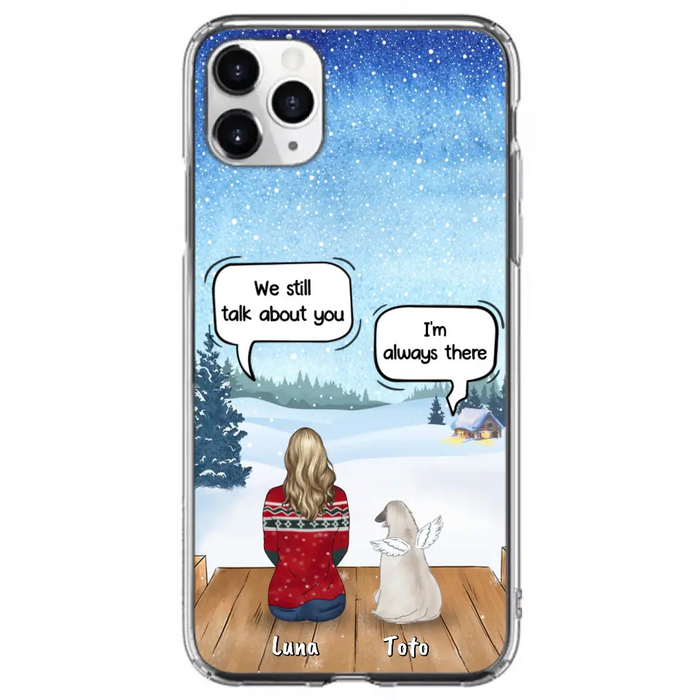 Custom Personalized Dog Horse Phone Case - Man/ Woman With Upto 5 Pets - Case For iPhone And Samsung