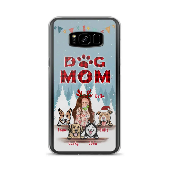 Custom Personalized Pet Mom Xmas Phone Case - Upto 4 Pets - Best Gift For Dog/Cat Lover - Case For Iphone/Samsung - 2T7CRT