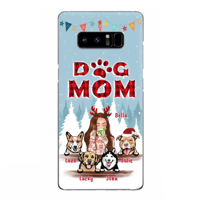 Custom Personalized Pet Mom Xmas Phone Case - Upto 4 Pets - Best Gift For Dog/Cat Lover - Case For Iphone/Samsung - 2T7CRT