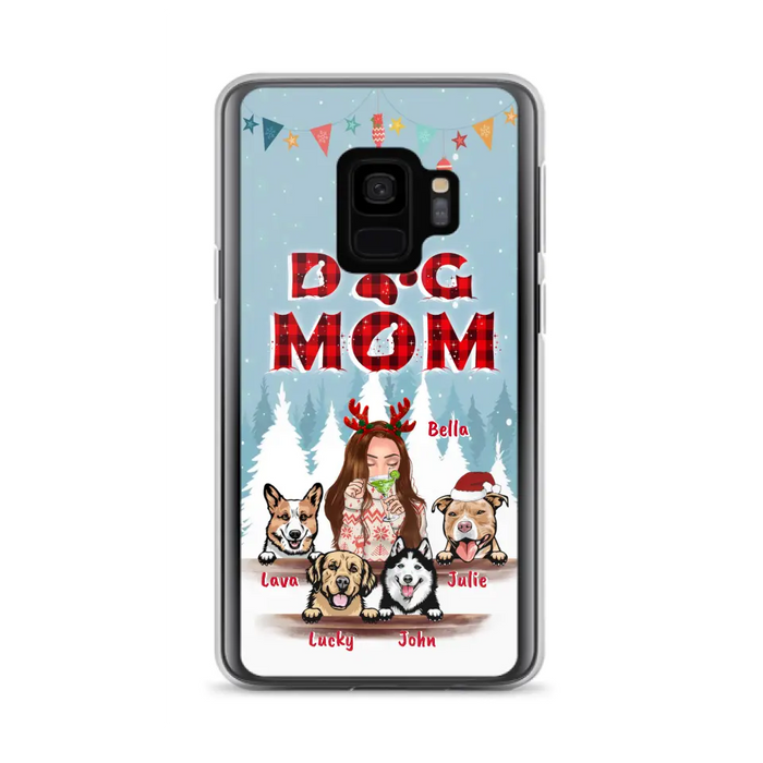 Custom Personalized Pet Mom Xmas Phone Case - Upto 4 Pets - Best Gift For Dog/Cat Lover - Case For Iphone/Samsung - 2T7CRT